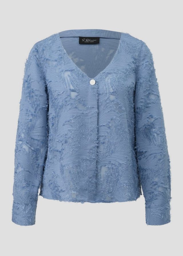 Bluse mit 3D-Effekt und Falte im Vorderteil