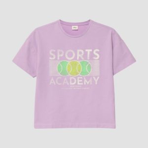 Boxy Printshirt aus leichter Sweatware