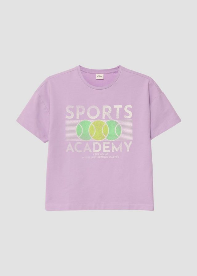 Boxy Printshirt aus leichter Sweatware