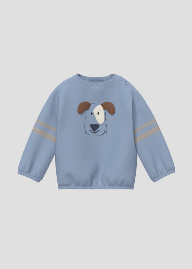 Sweatshirt mit Hunde-Print und 3D-Ohren