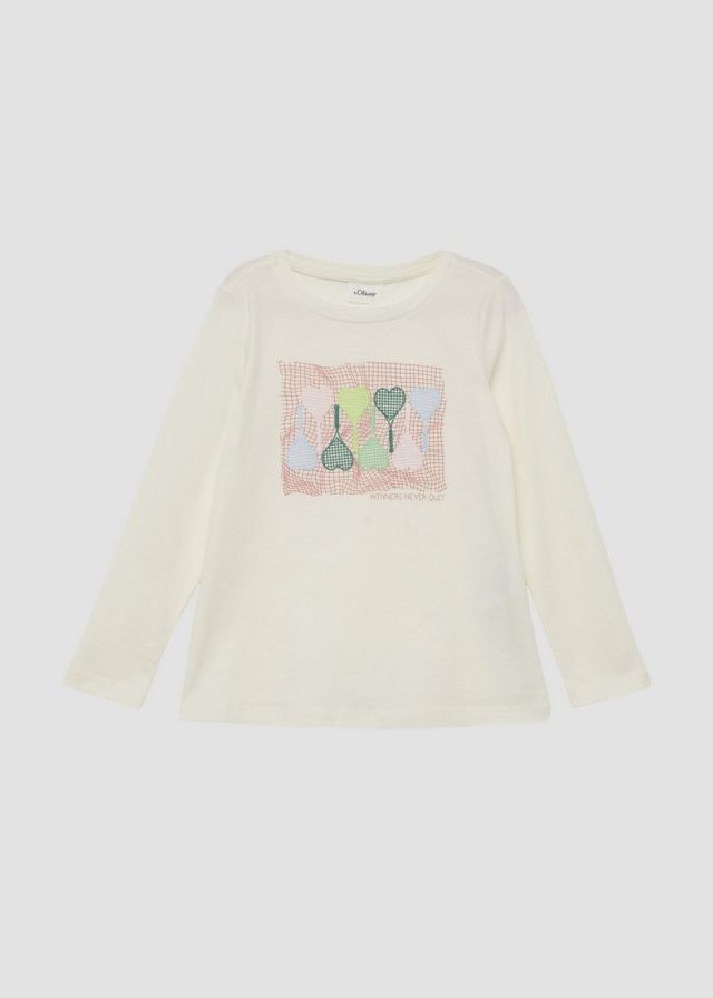 Langarmshirt im A-Shape mit Print