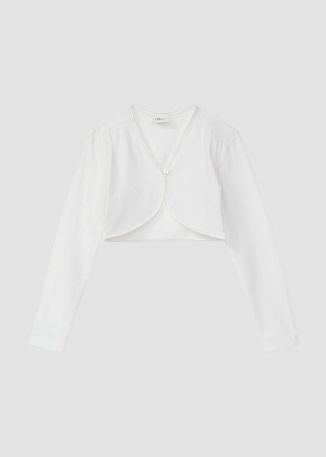 Bolero mit Satinkante