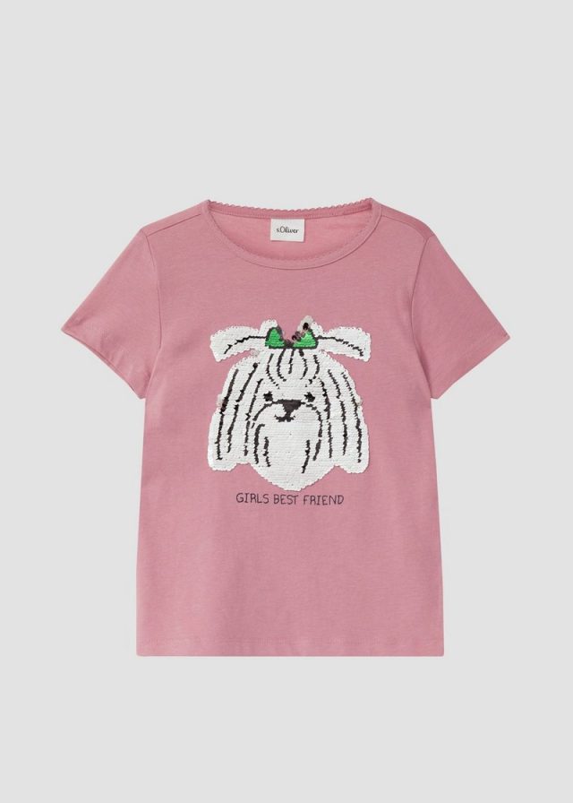 T-Shirt mit Wendepailletten