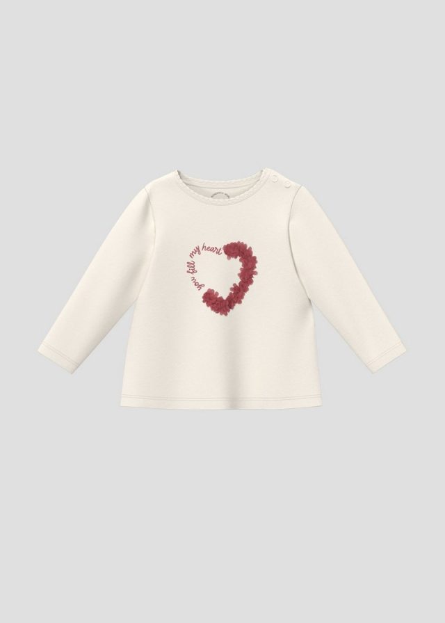 Langarmshirt mit Print und Applikation