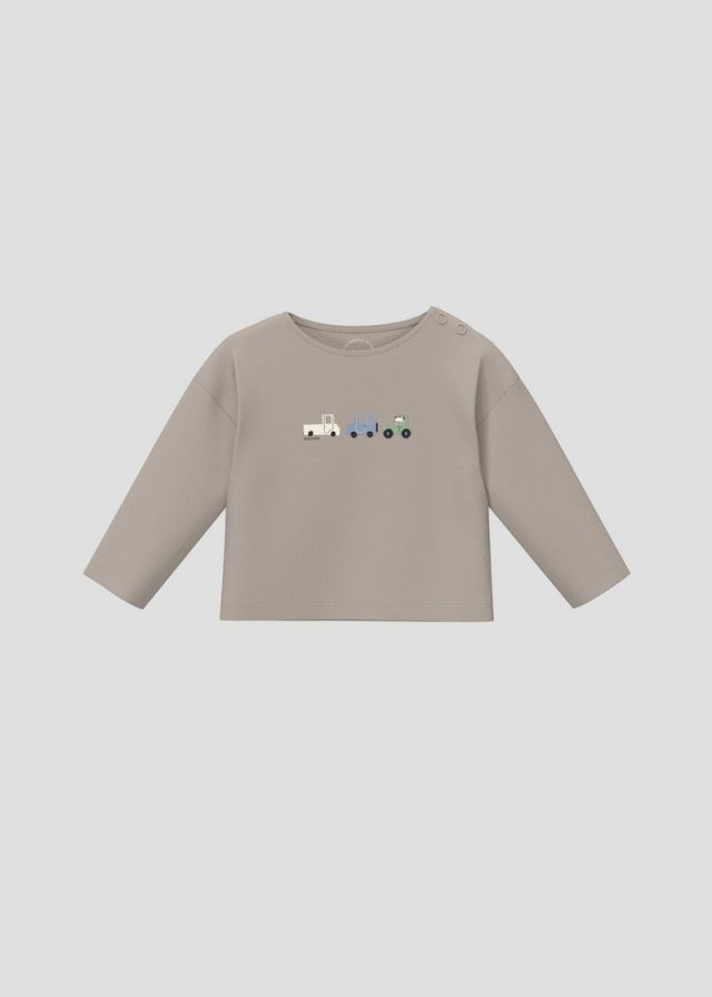 Unisex Langarmshirt mit Print im Relaxed Fit