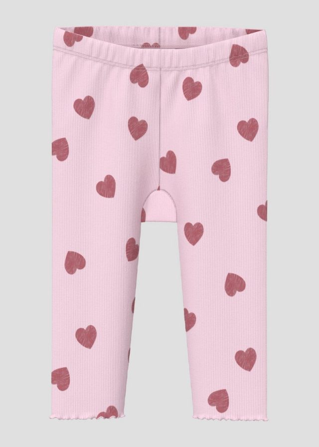 Leggins aus Rippware mit Rollsaum