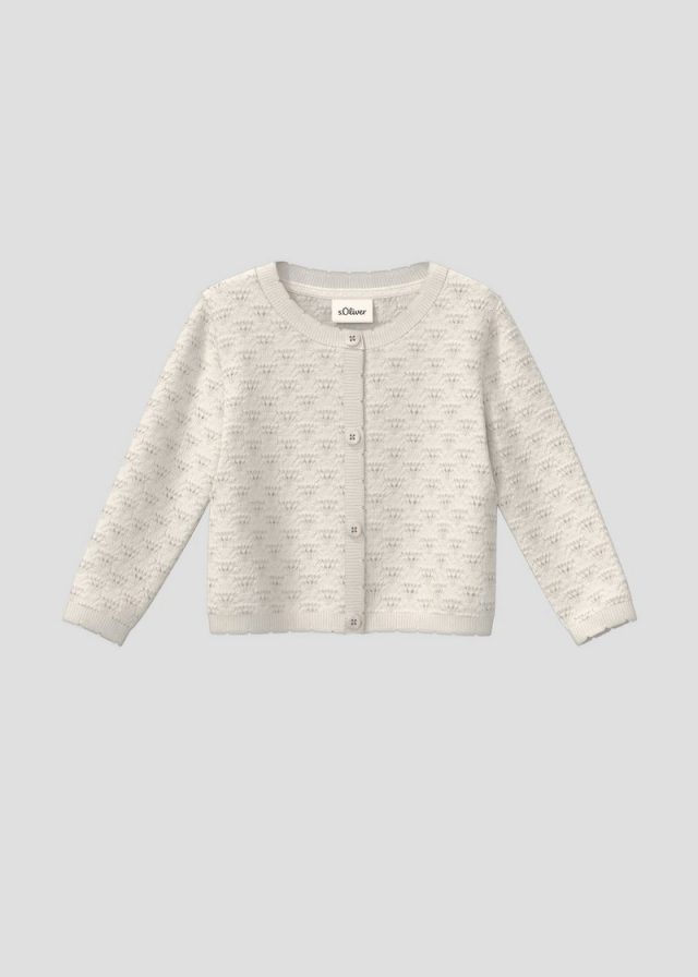 Strickjacke mit Ajourmuster