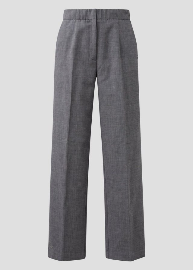 Chambray-Hose mit Wide Leg und Elastikbund