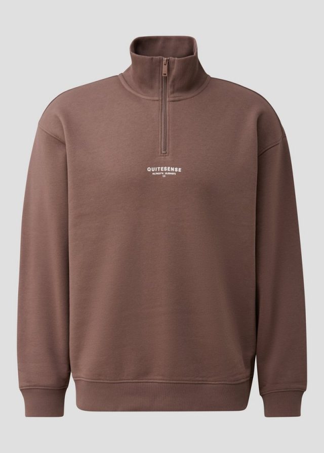 Stehkragen-Sweatshirt mit Print