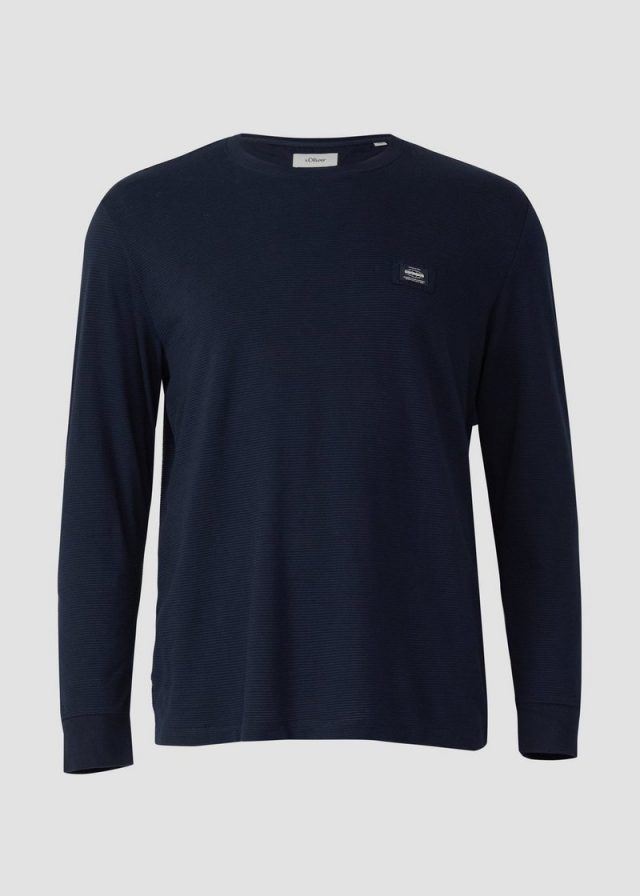 Strukturiertes Longsleeve mit Ärmelbündchen