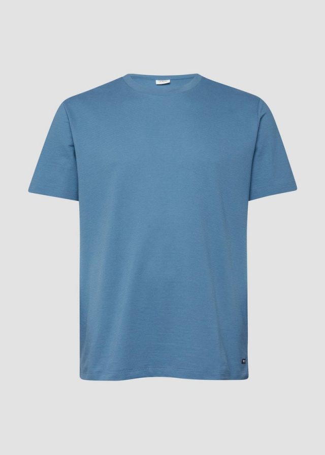 Strukturiertes T-Shirt aus Baumwollmix
