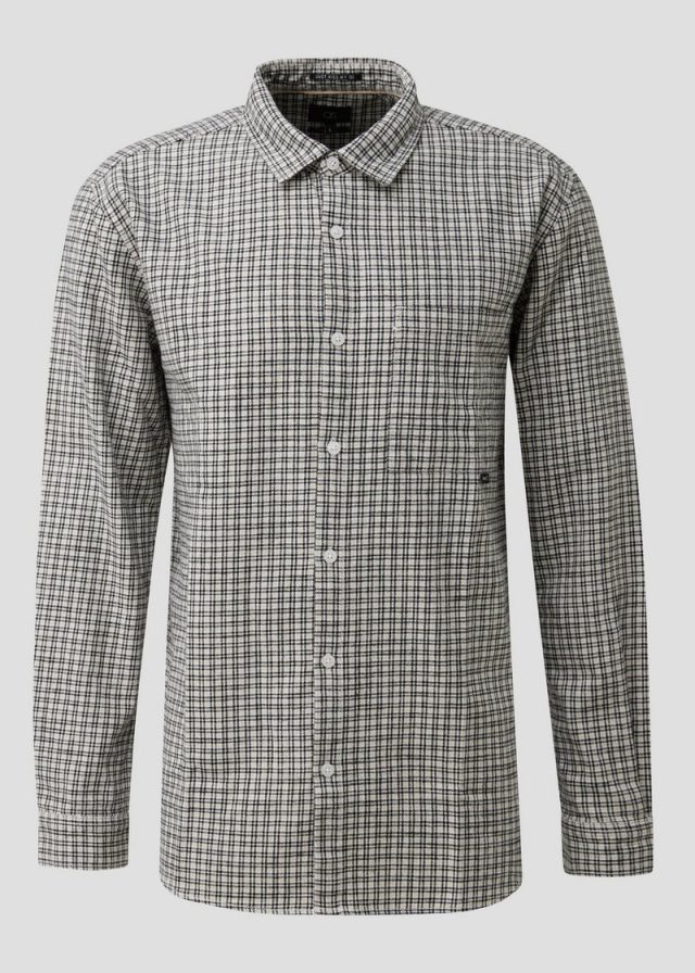 Regular Fit: Kariertes Flanellhemd