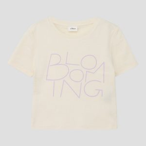 Cropped T-Shirt mit Frontprint