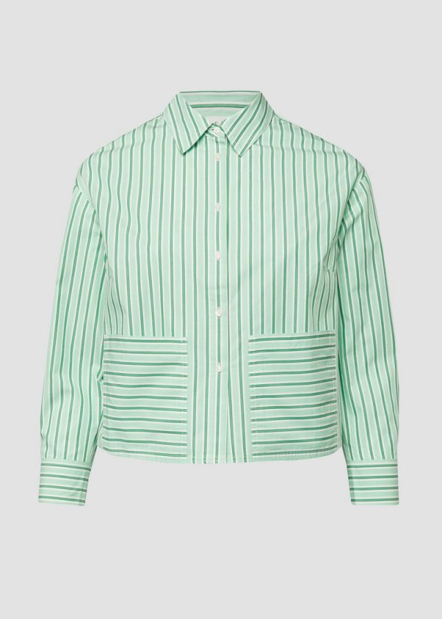 Verkürzte Popeline-Bluse im Relaxed Fit