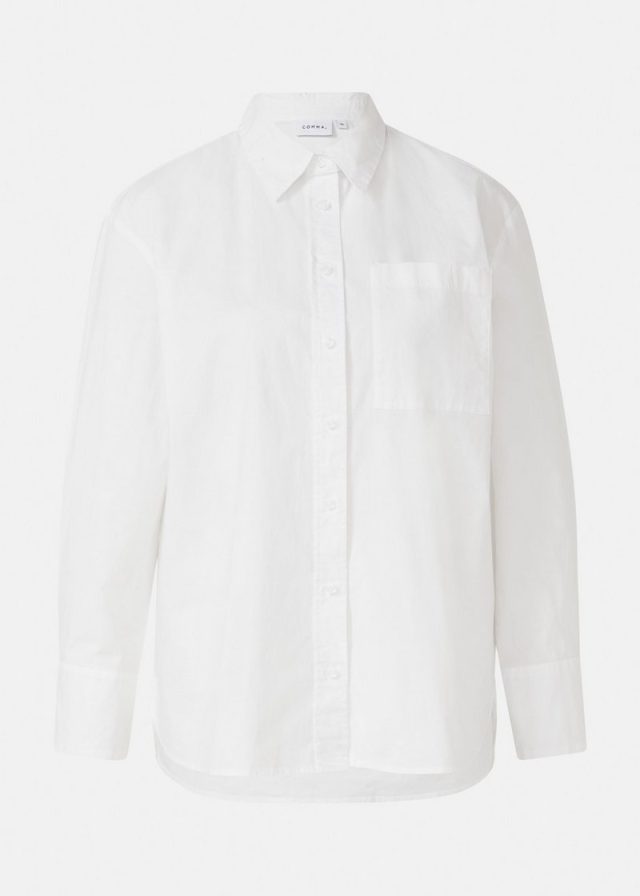 Lockere Hemdbluse aus Popeline