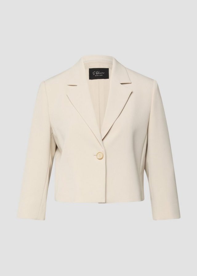 Cropped-Blazer mit 3/4-Ärmeln