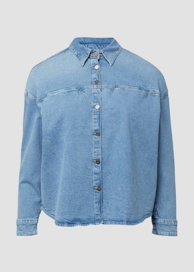 Denim-Jacke im Relaxed Fit mit Hemdkragen