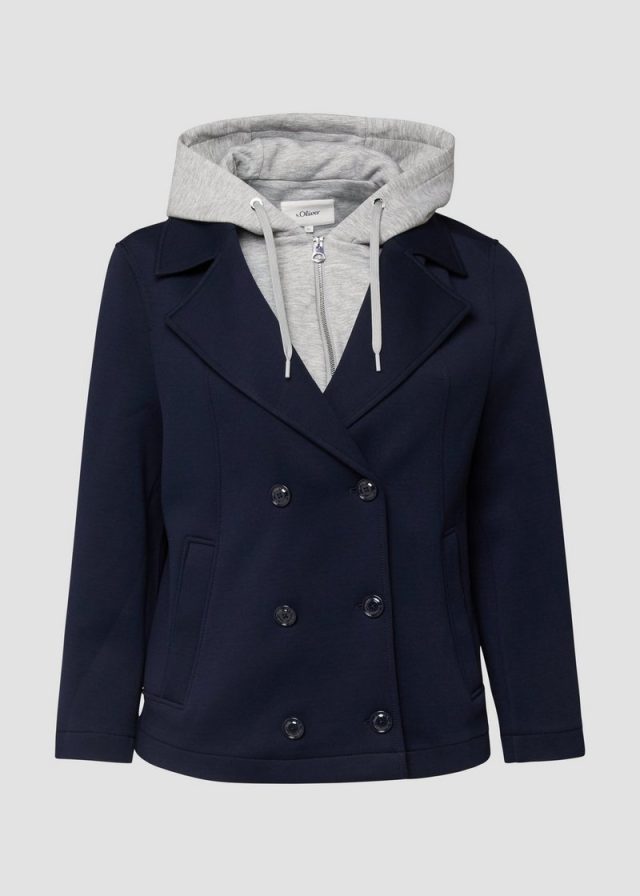 Cabanjacke aus Scuba mit herausnehmbarem Einsatz