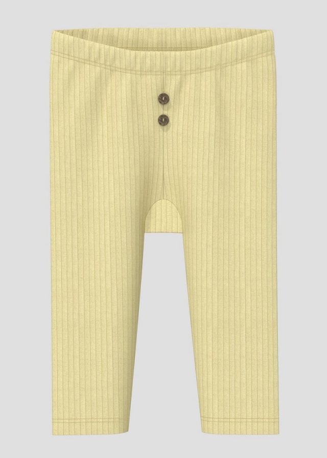 Unisex Leggings aus Rippware mit Zierknöpfen