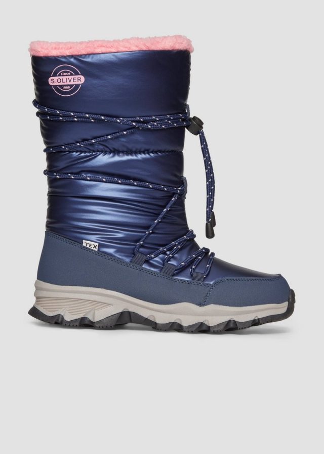Warm gefütterte Boots in schimmernder Optik